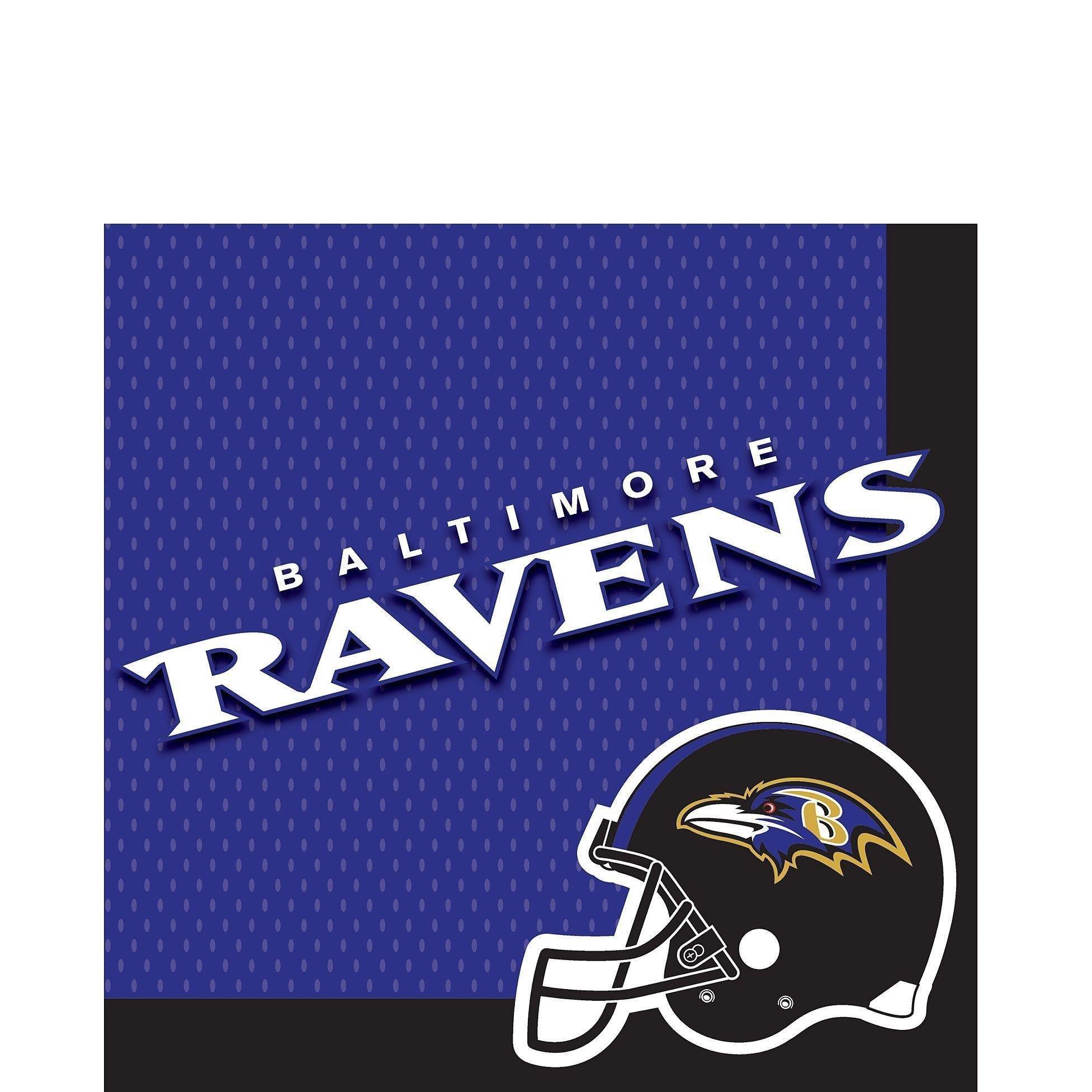 Baltimore Ravens Party Supplies Pack for 18 Guests - Kit Includes Plates, Napkins, Table Cover, Cups, Cutlery, Serving Bowl, Banner Decoration & Centerpiece